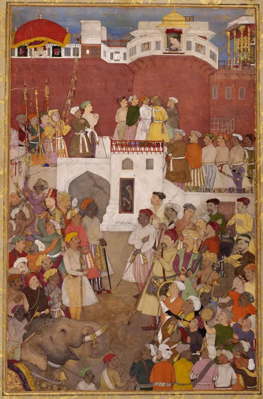 Emperor Jahangir at the Jharoka Window